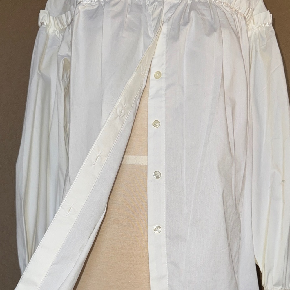 Victor Costa Ruffle Collared Button Front Sleeve … - image 4